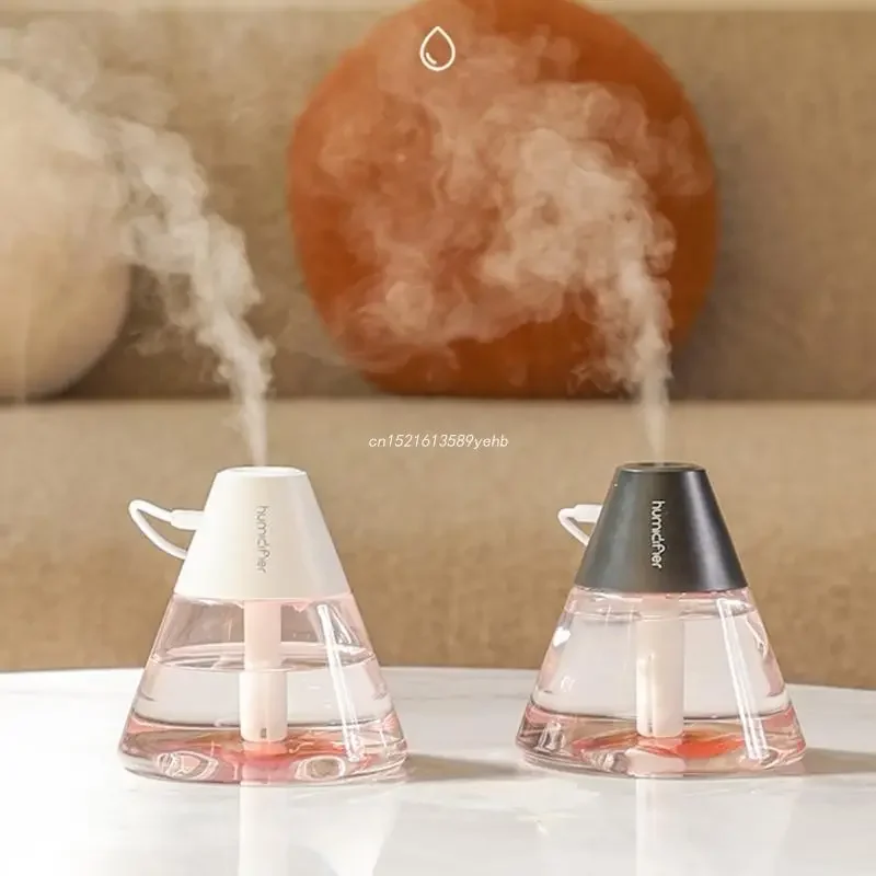 260ml Volcano Air Humidifier Ultrasonic Essential Oil Diffuser Home Purifier Atomizer Machine for Bedroom Office Table