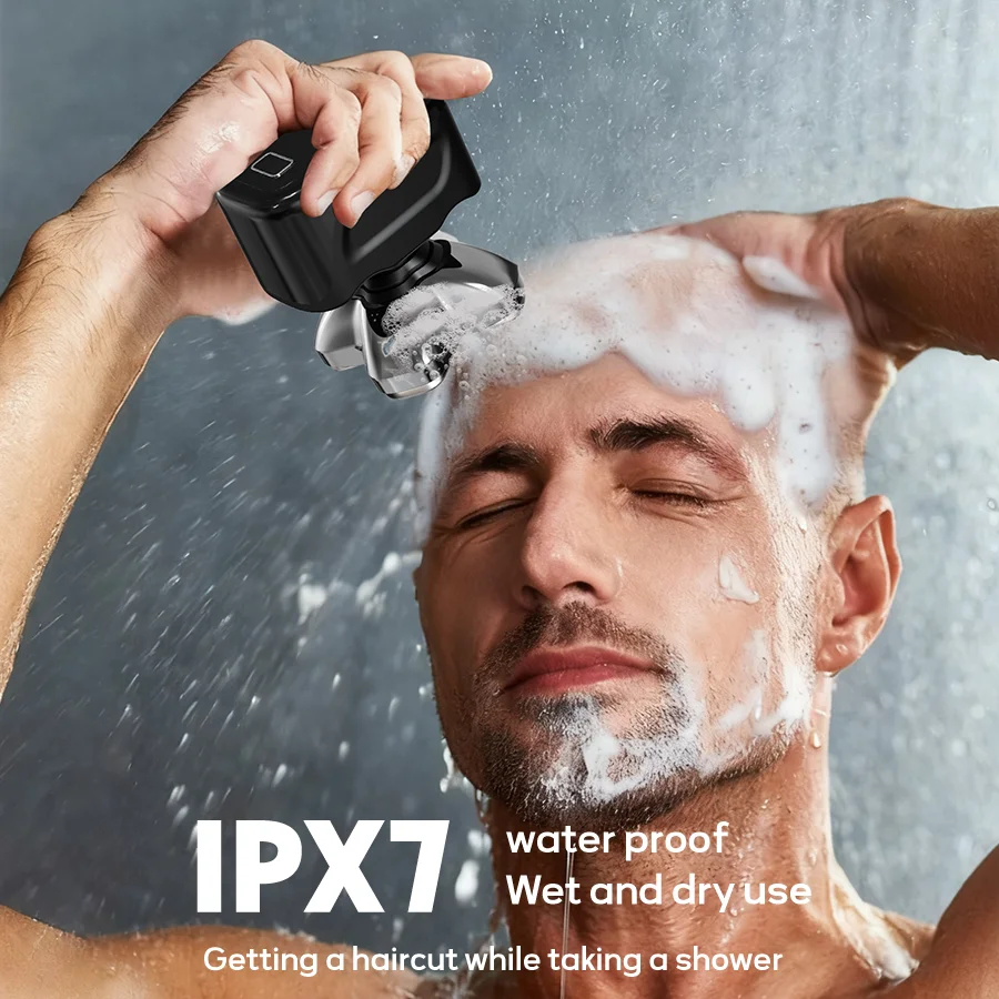 

Electric Head Shaver Bald Head Shaver Men‘s Rechargeable Waterproof IPX7 Cordless Hair Clipper Trimmer Barber Tool for Men Home