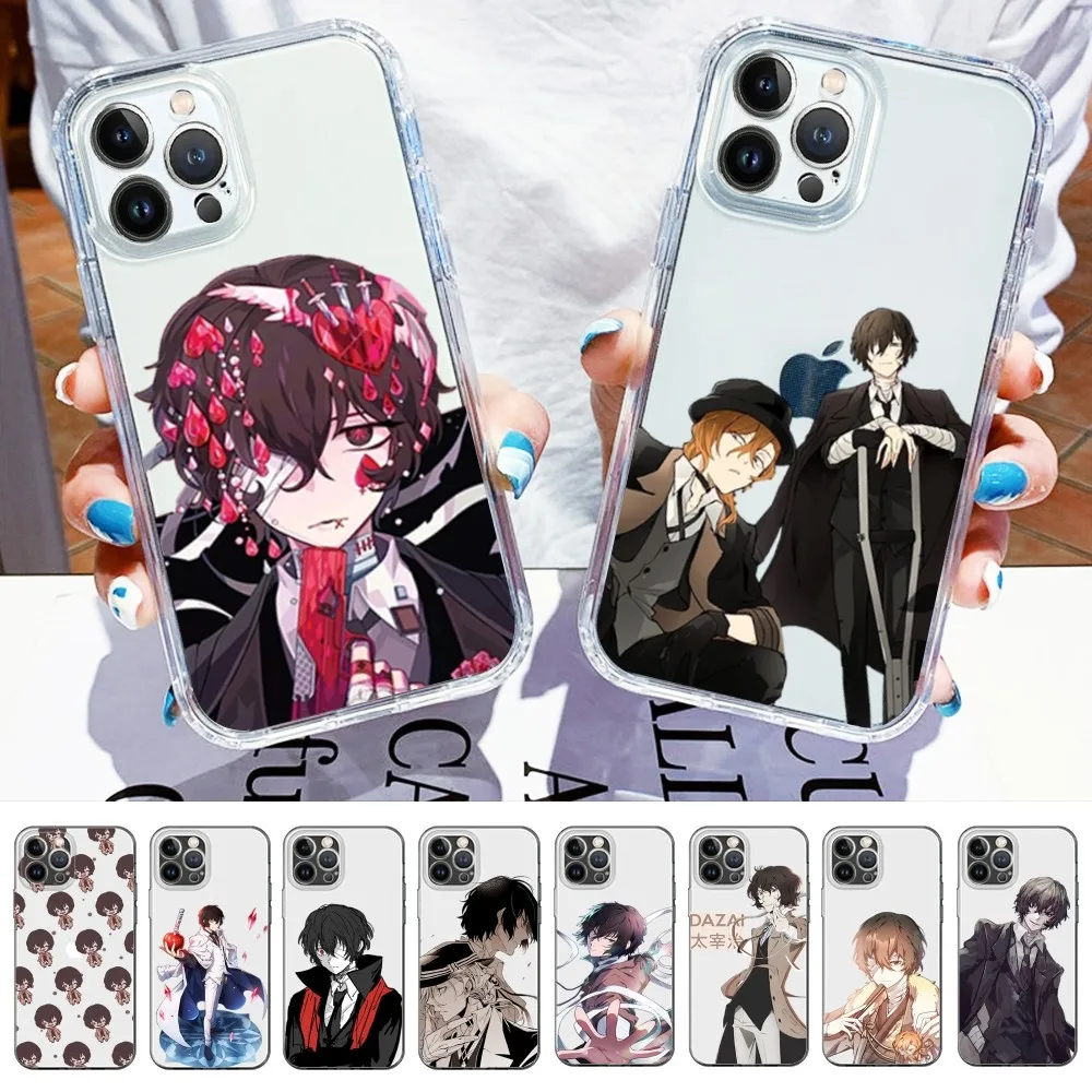 Anime Bungou Stray Dogs Dazai Osamu Phone Case For iPhone 13 14 Pro Max XS XR 12 11 Pro 13 Mini 6 7 8 Plus Soft Clear Back Cover