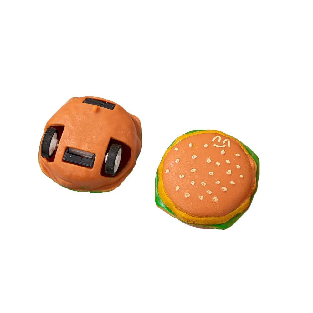 รถของเล่นมินิเบอร์เกอร์แบบดึงกลับสำหรับเด็ก ของเล่นบทบาทสมมติสร้างสรรค์ธีมอาหาร ของขวัญสำหรับเด็กวัยหัดเดินและเด็กเล็ก 124