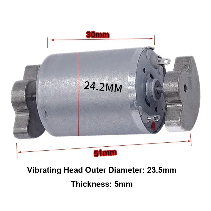 Vibration Motor DC 6V 12V 24V 6000rpm Micro Electric Motors 12 Volt 24 V Dual Vibrator Sector Head Double Vibrating Massage