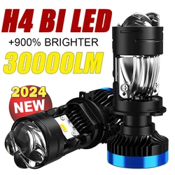 H4 Mini Bi LED Projector Lens Headlight Bulbs Canbus Motorbike Turbo Lamps High Beam Low Beam 12V 24V 32V 6000K Car Headlight