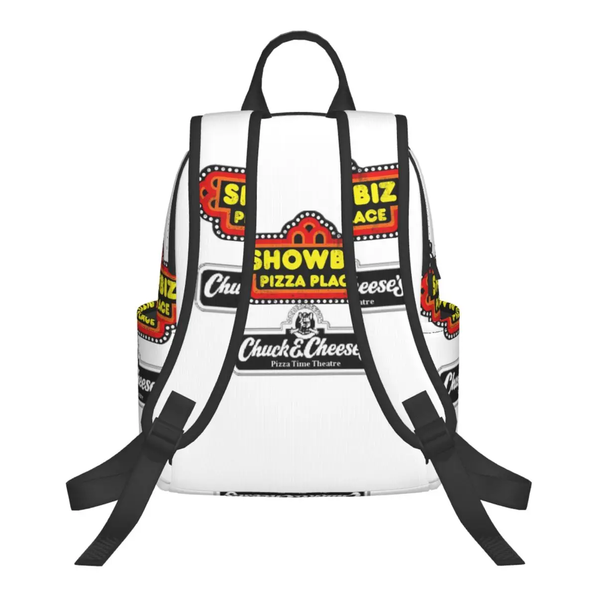 Chuck E Cheeses Pizza Time Theater Student Backpack School Bag Hiking Travel Daypack for Boys Girls Bookbag Shoulder Bags