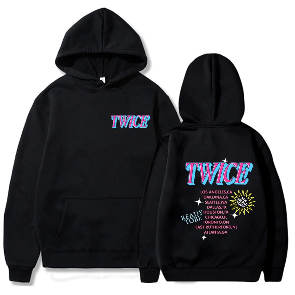 

Twice Moonlight Sunrise 2023 Tour Print Hoodie Korean Style Y2K Harajuku Fashion Women Sweatshirts Winter Warm Hoody Coats