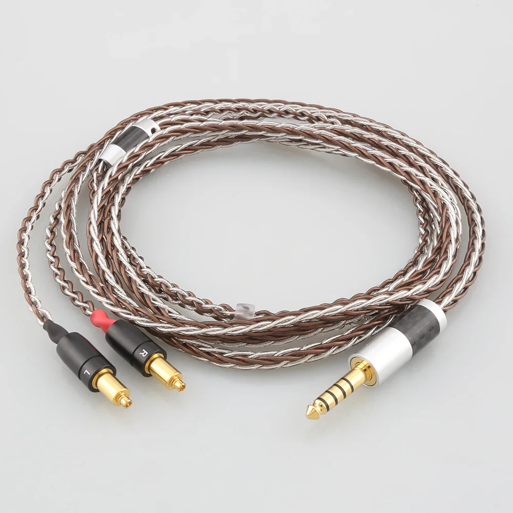 HiFi 2.5mm 4.4mm XLR 3.5mm 8 Core Silver Plated OCC Earphone Cable For Shure SRH1540 SRH1840 SRH1440