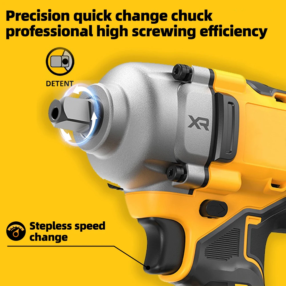 320N Cordless Electric Impact Wrench Brushless High Torque Electric Wrench Hand Drill Socket Power Tool for Makita 21V Battery