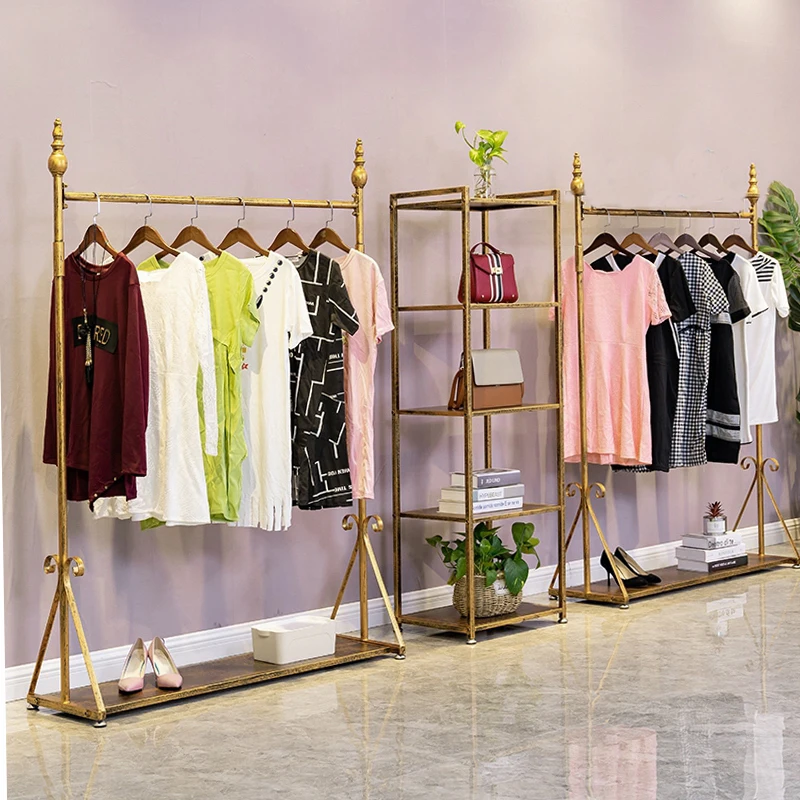 Vintage clothing store display racksmen's and women's clothing store shelf display racksclothing store clothing racks floor-stan