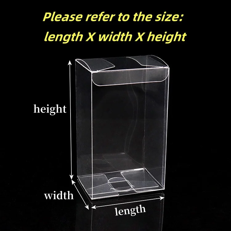 50 stks Universele PVC Transparante Doos Plastic Gift Sieraden Speelgoed Verpakking Clear Display Pakket Benodigdheden