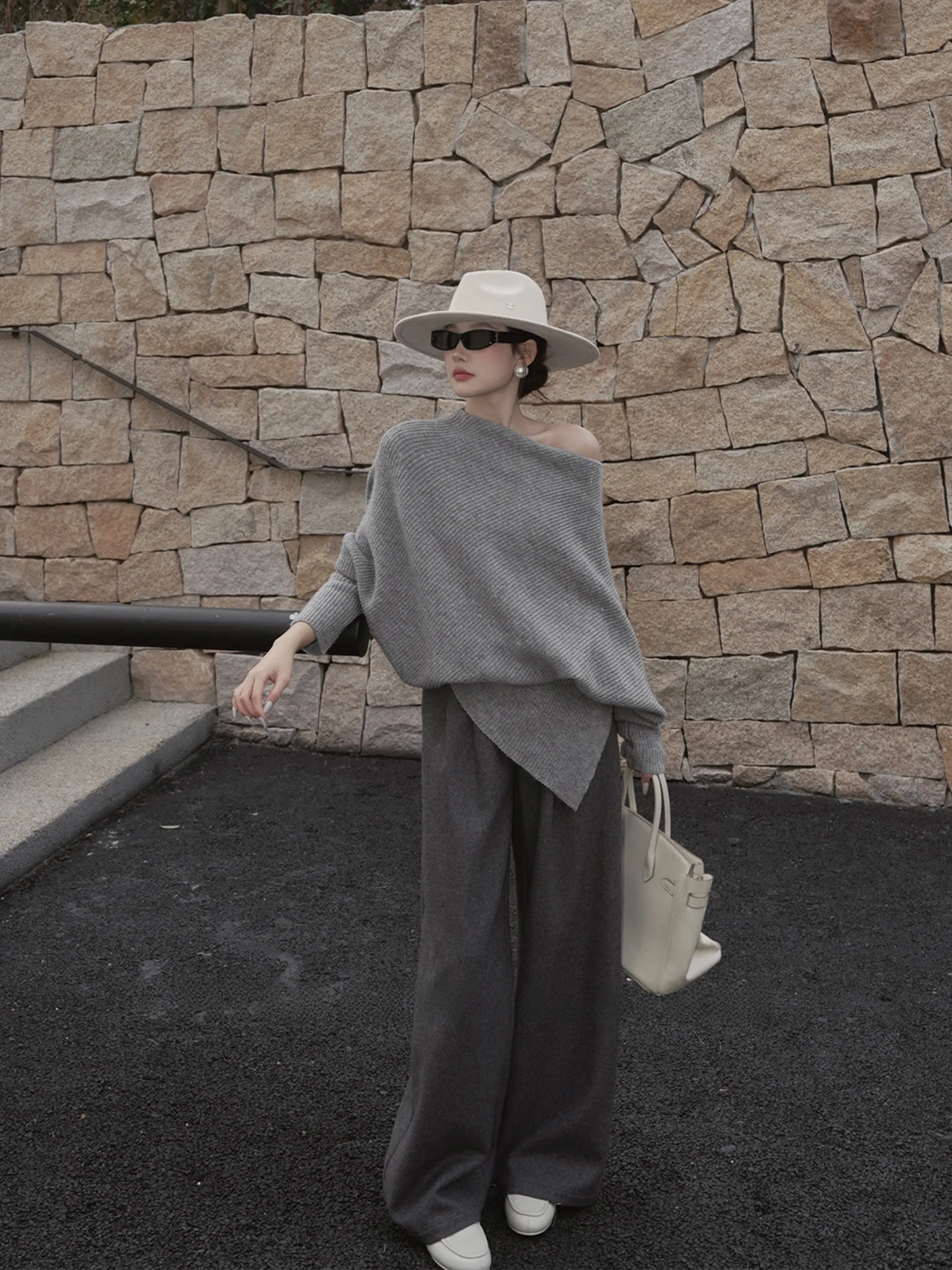 

Вязаный свитер Neline: модный, базовый, с длинным рукавом, женский, из кашемировой шерсти, свободного кроя, для повседневной носки