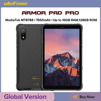 Ulefone-Tableta Armor Pad Pro resistente IP68/IP69K, 4G, MT8788, 16GB de RAM, 8GB + 8GB de RAM virtual, 128GB de ROM, 48MP, 7650mAh, Android 13