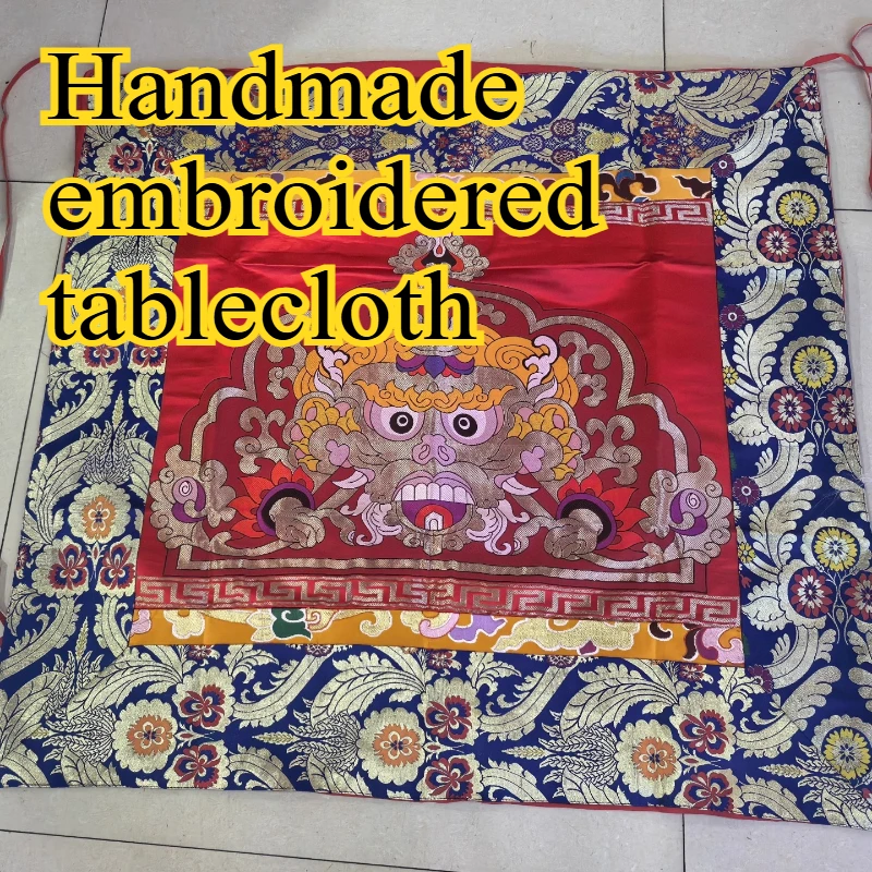 1 Meter X 1 Meter Tibetan-style High-quality Exquisite Handmade Embroidery Altar Tablecloth Household Indoor Area Decoration