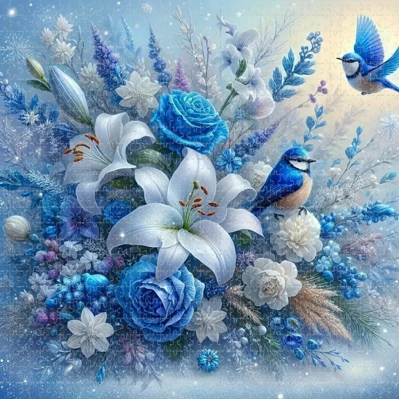 

Пазлы «Животные, птицы, цветы» из 1024 деталей: увлекательные семейные игры для игровой комнаты, спальни, гостиной