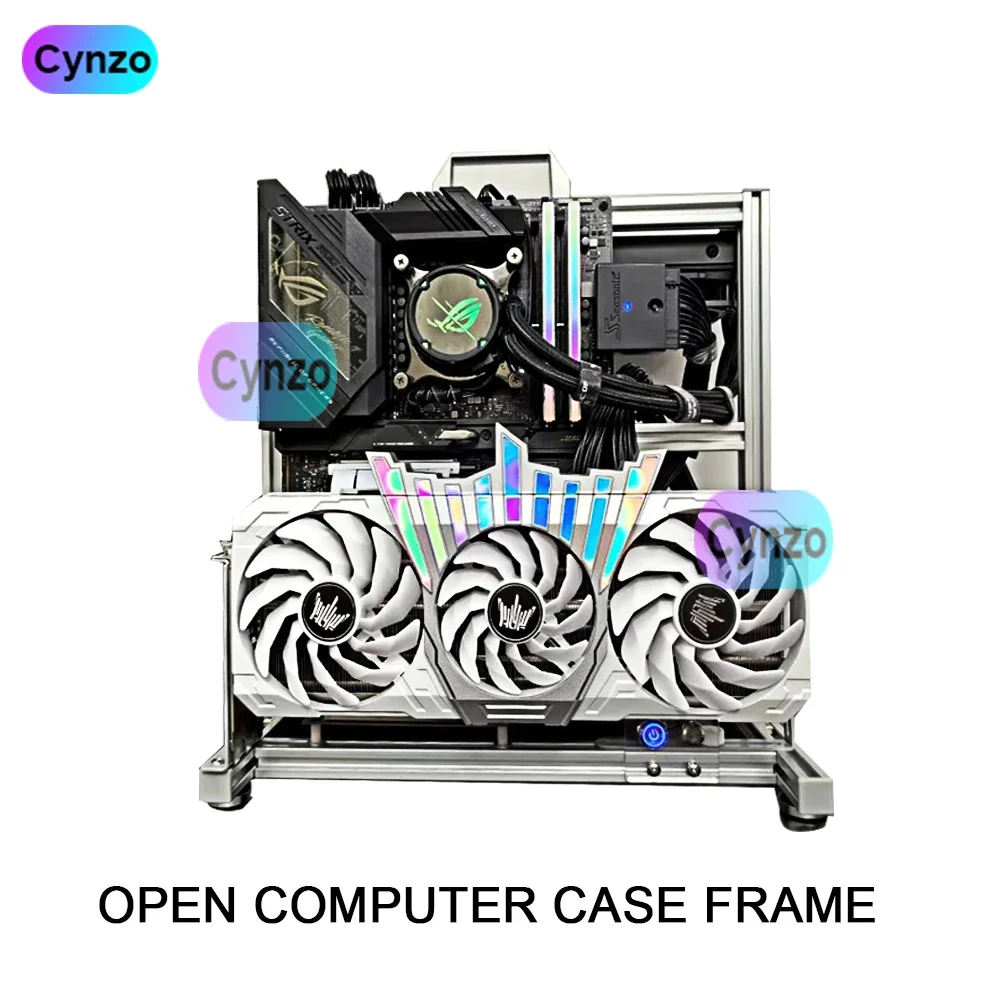 

MOD Creative PC Case Open Frame Rack,DIY Desktop Water Cooling Cabinet Vertical Personality ITX MATX ATX