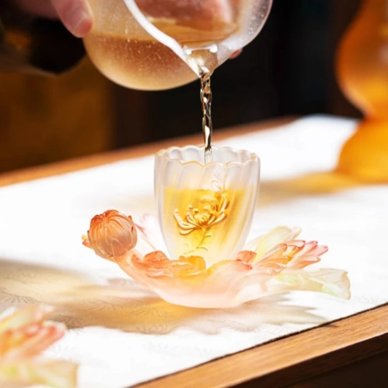 

Twelve Flower God high-end glazed cup master cup cup holder with the same gift