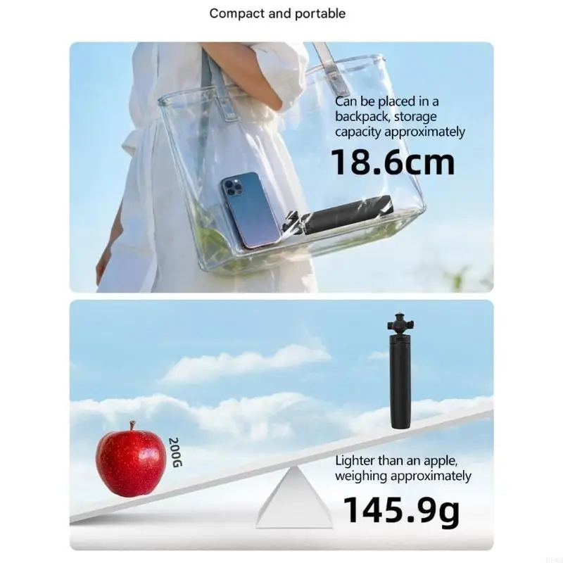 Practical Handheld Support Tripod 1/4 Screw Two Claws Mount For Video Recording Secure Fastening System H8WD