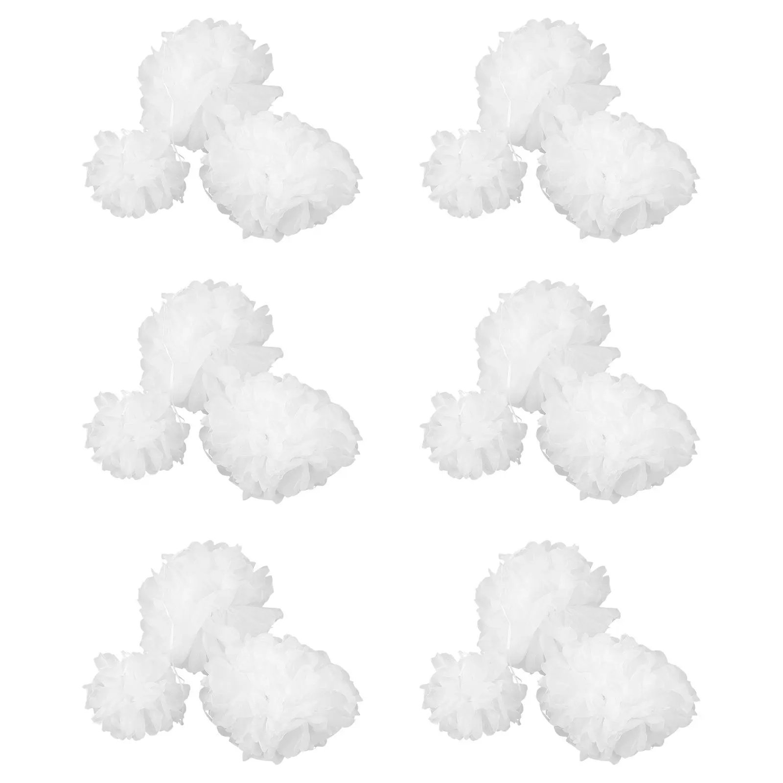 

18Pcs Tissue Paper Flower Balls Pom Poms Decorative Hanging for Wedding Birthday Party Shower Decor Party Paper Flowers