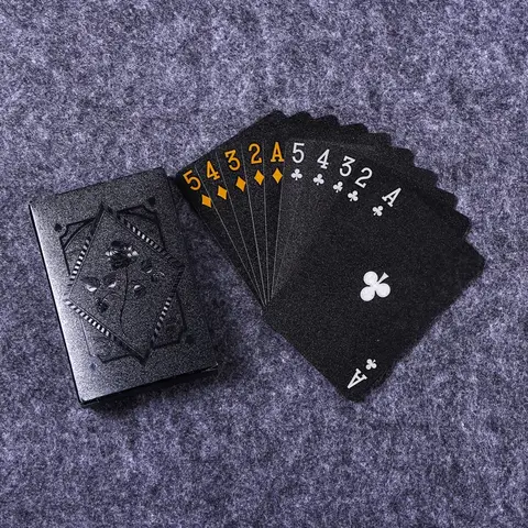 Color Black Gold Playing Card Game Card Group Waterproof Poker Suit Magic Dmagic Package Board Game Collection Entertainment