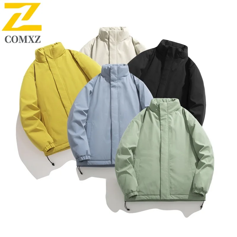

COMXZ Parker пальто больших размеров однотонная модная дорожная хлопковая стеганая куртка лыжная универсальная минималистичная зимняя куртка мужская одежда