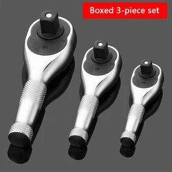 Mini Ratchet Wrench Drive Stubby Ratchet Set Quick-Release Head 72-Tooth Square Head Spanner 1/4 3/8 1/2 Inch