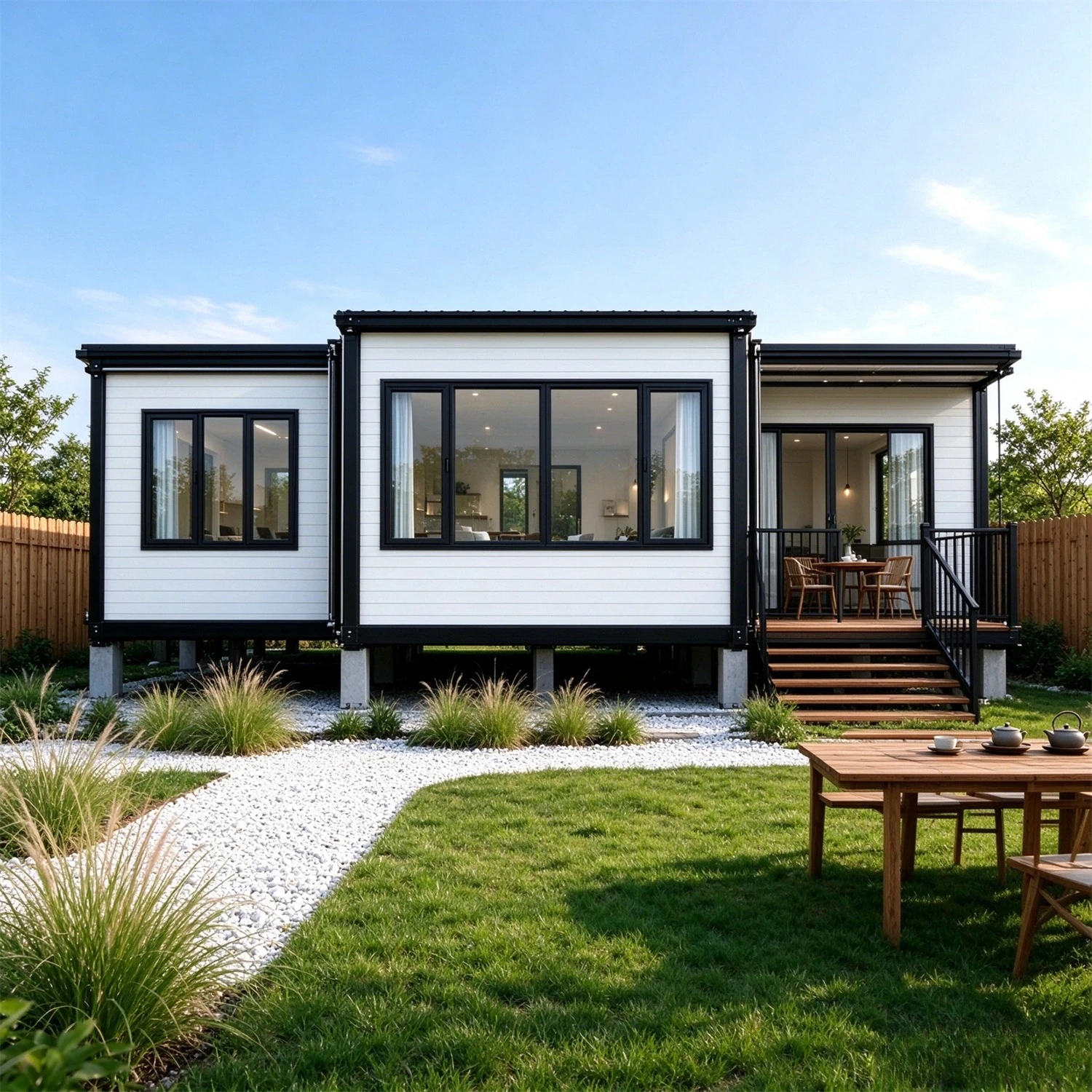 Container House Back Yard Prefabricated Home Prefab Tiny House 20Ft 40Ft Mobile Home Expandable Home Garden Rooms Warehouse Barn