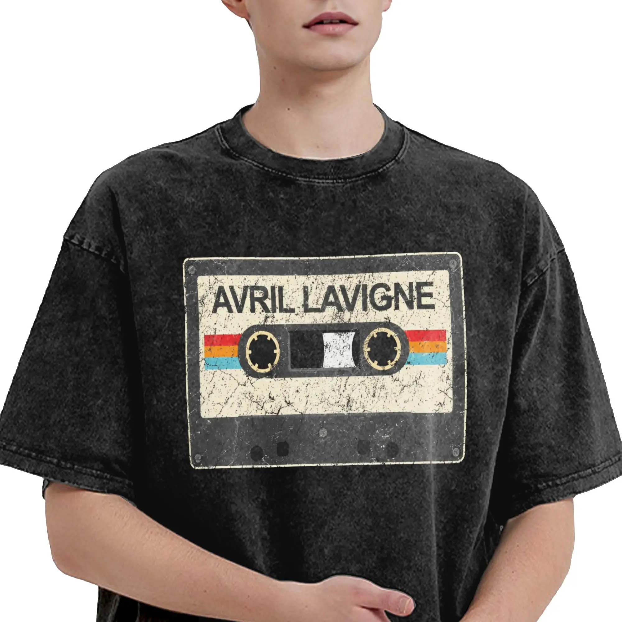 Men Avril Lavigne T Shirts  Clothing Beach Awesome Short Sleeves T Shirt O-Neck Hip Hop Casual Tshirt Dropshipping