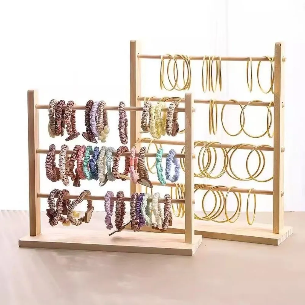 

2/3/4 Layer Jewelry Display Stand Storage Shelf Removable Bracelet Frame Space Saving Vintage Wooden Storage Rack Home Decors