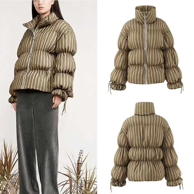 

2025 Winter New Women's Fashion European and American Style Loose Thick Waterproof and Windproof Short Cotton Jacket