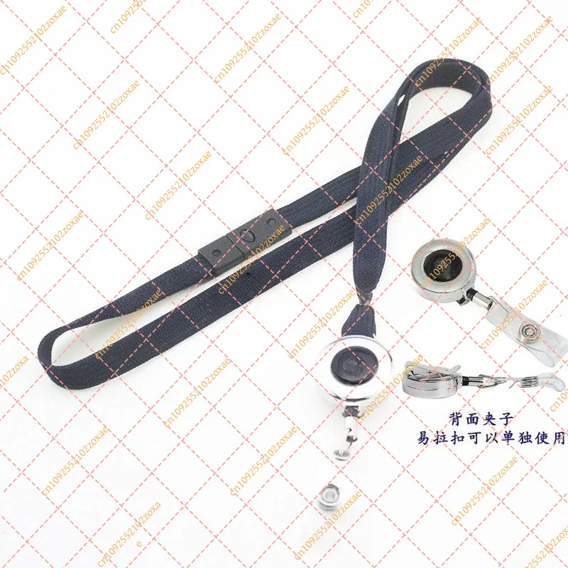 Aviation Lanyard Metal Buckle ID Badge Holder Retractable Neck Strap Crew Certificate Card Sleeve