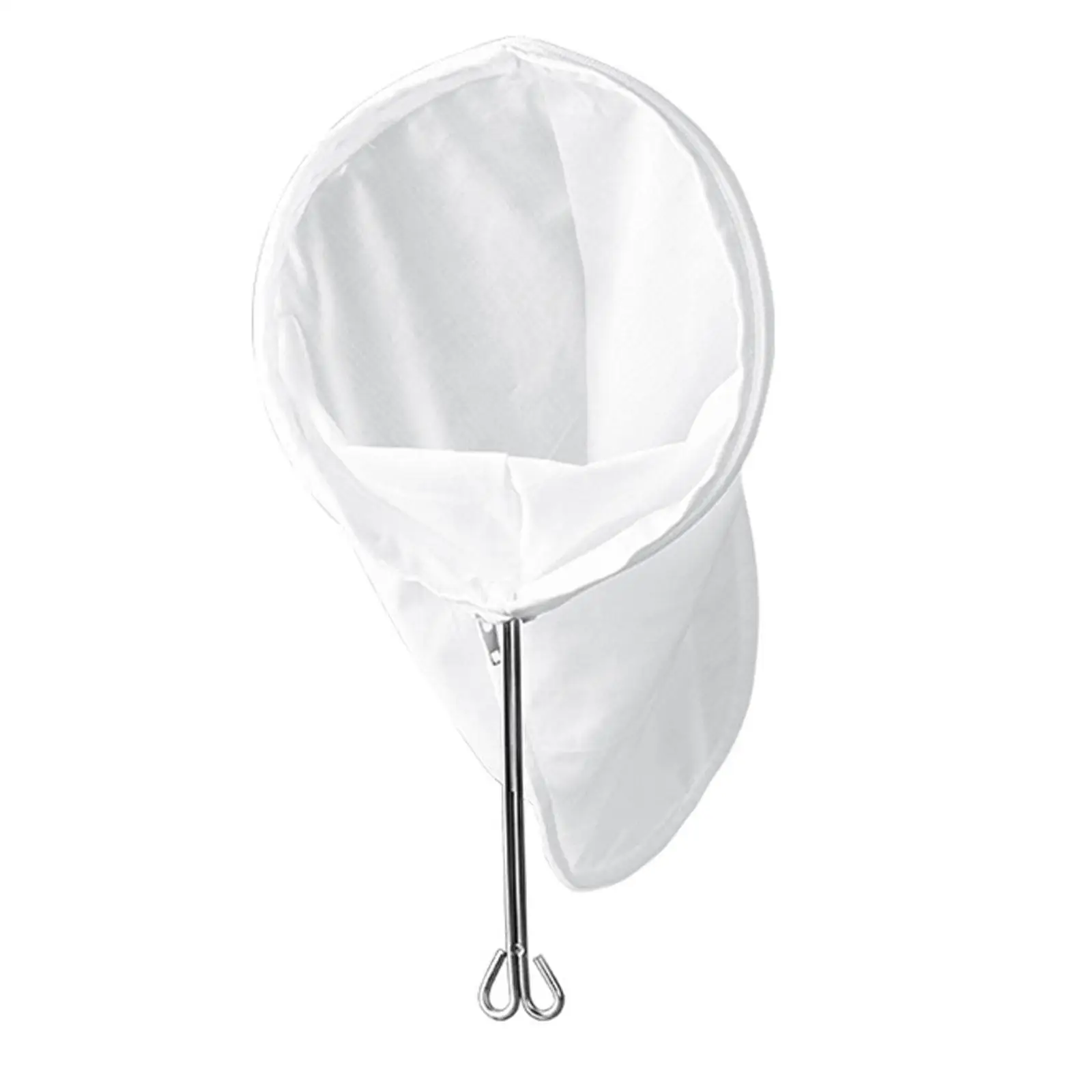 Nut Milk Bags Fine Mesh Zipper Strainer Reusable Cloth Filter with Stainless Frame for Tea Coffee Juice Home Shop