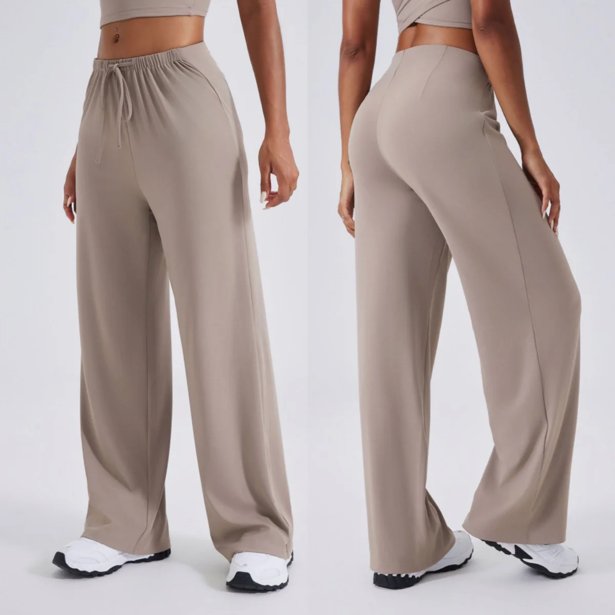 

Women's Mid-Waist Yoga Pants Straight-Leg Pants Ultra Soft Butter Fabric GYM Pilates Running Sport Trousers loose sport pants