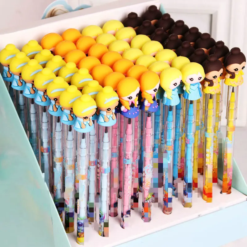 56 Pcs Disney Cartoon Mechanical Pencils for Students with Silicone Tips Children Writing Supplies Stationery  School Supplie