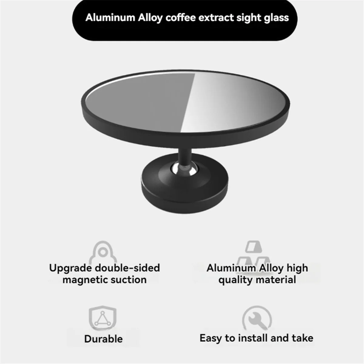 M17K Espresso Shot Mirror with Magnetic Base for Bottomless Portafilters Coffee Flow Rate Observation Reflective Mirror