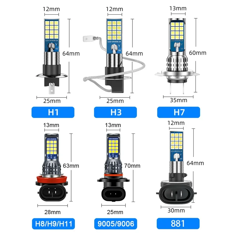 2pcs LED Fog Light For Ford Kuga 1 2 3 Accessories 2008 2009 2010 2011 2012 2013 2014 2015 2016 2017 2018 2019 2020 2021