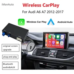 Wireless CarPlay Android Auto Interface for Audi A6 C7 A7 2012-2018 Bluetooth Audio Rear Camera Car Play