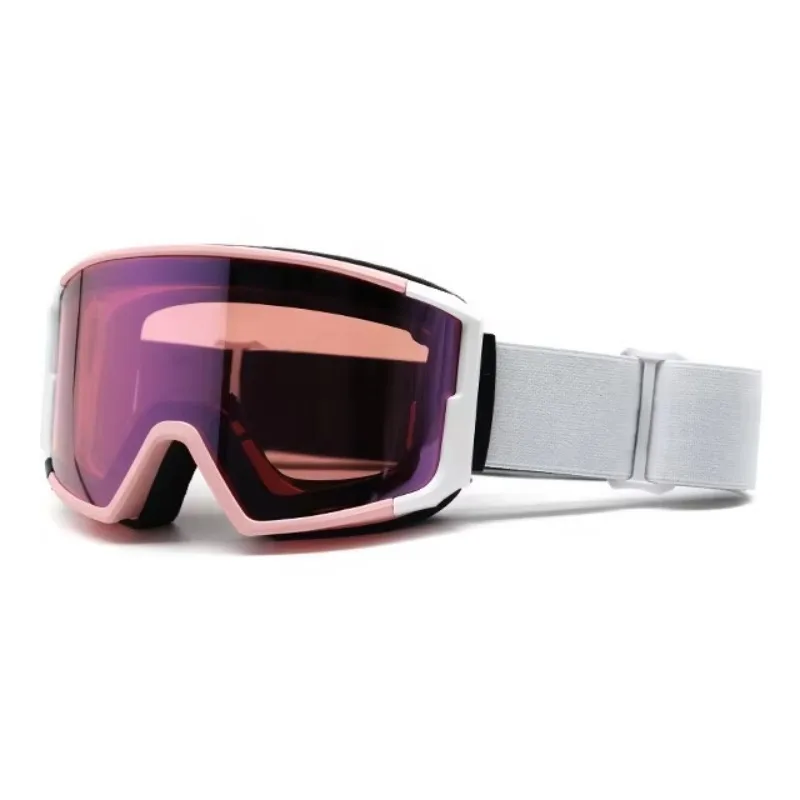 Airo Custom Brand Magnetic TPU Frame Cylindrical Double-Layer Anti-Fog Windproof Ski Goggles with Replaceable Lenses for Adults