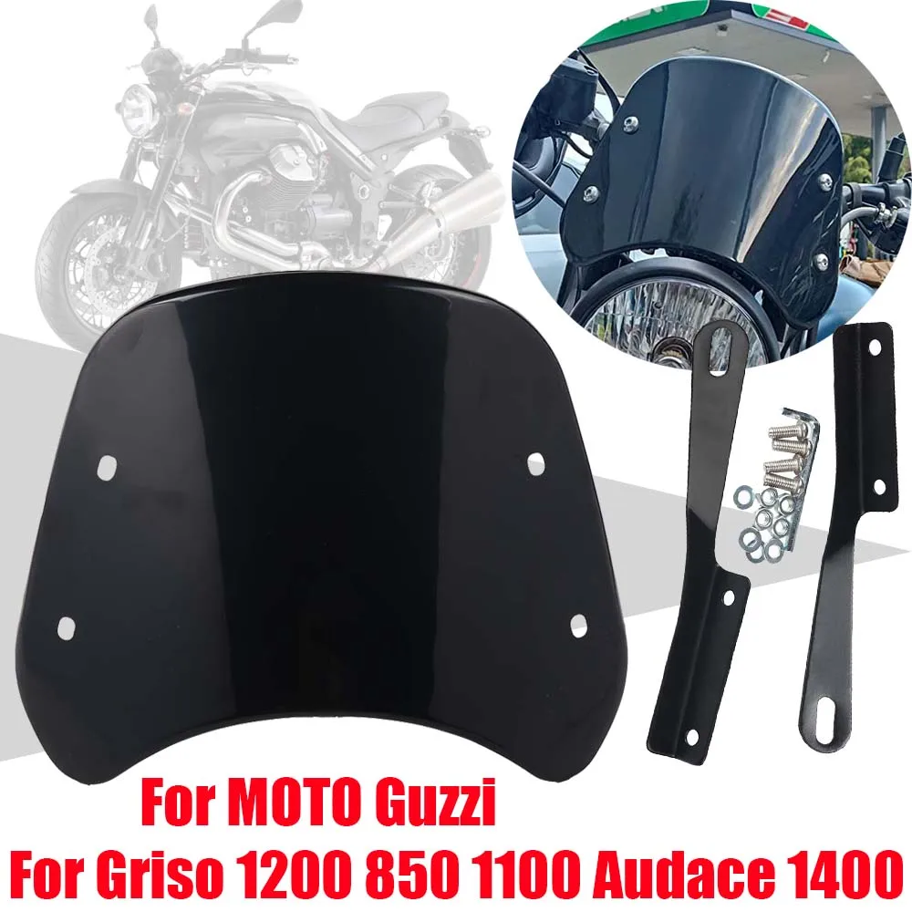 For MOTO GUZZI Griso 1200 8V SE 850 1100 Audace 1400 Accessories Retro Windscreen Windshield Wind Screen Deflector Cover Guard