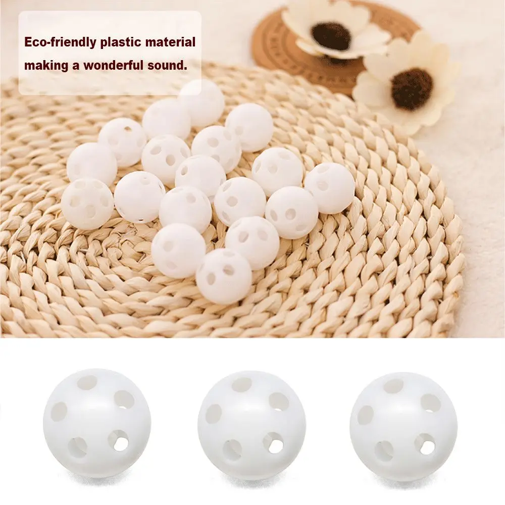 Kids Goods Baby Toys DIY Crafts Plastic Non-Toxic 24mm Noise Maker Rattle Bell Balls Squeaker Rattle Insert Replace