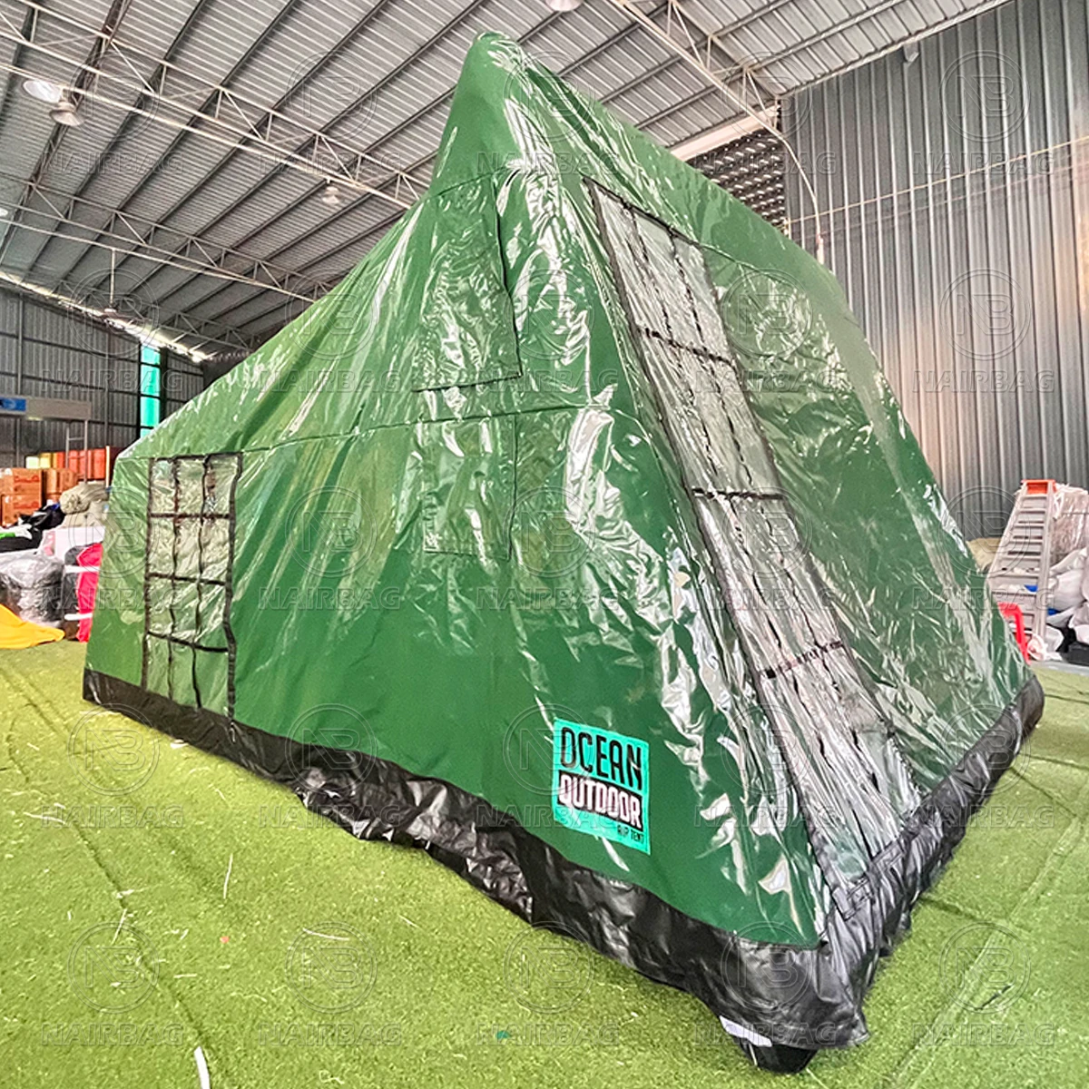 PVC Waterproof Outdoor Air Tent Inflatable Camping Tent With Excellent Visibility Family 4 Season 4x3.8x3m / 13x12.5x10ft