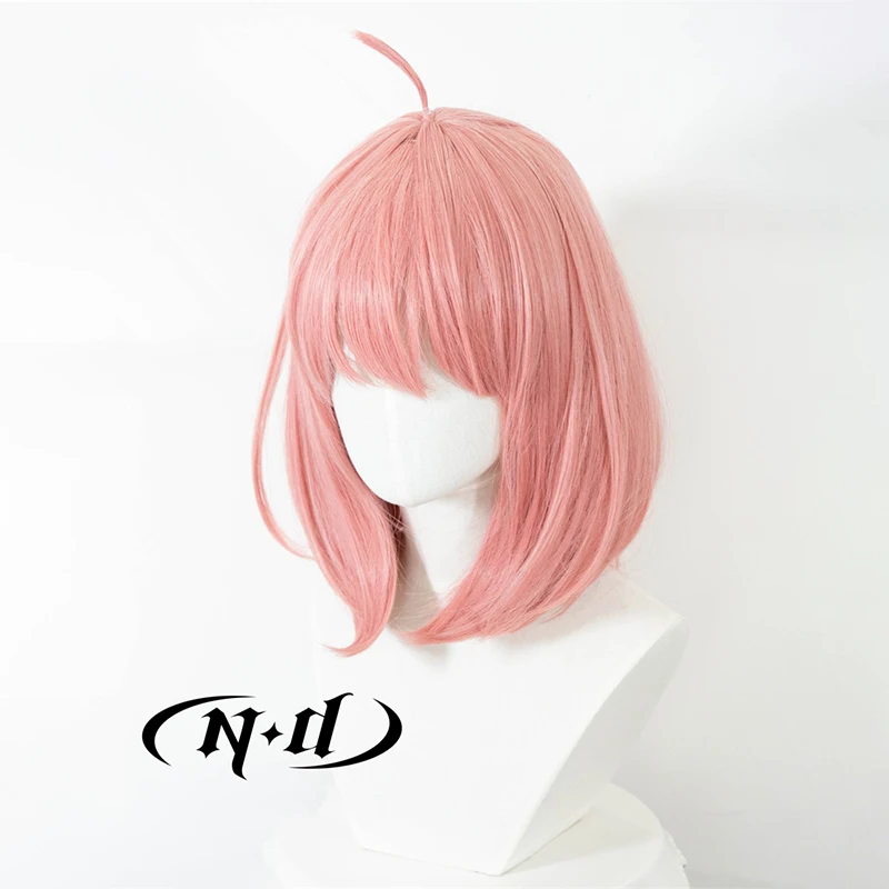 ND Anya Forger Косплей Парики Шиньон Шпион Семья Аниме Косплей Парики Волос для Comic Con Coser Костюм Тематическая Вечеринка Термостойкие