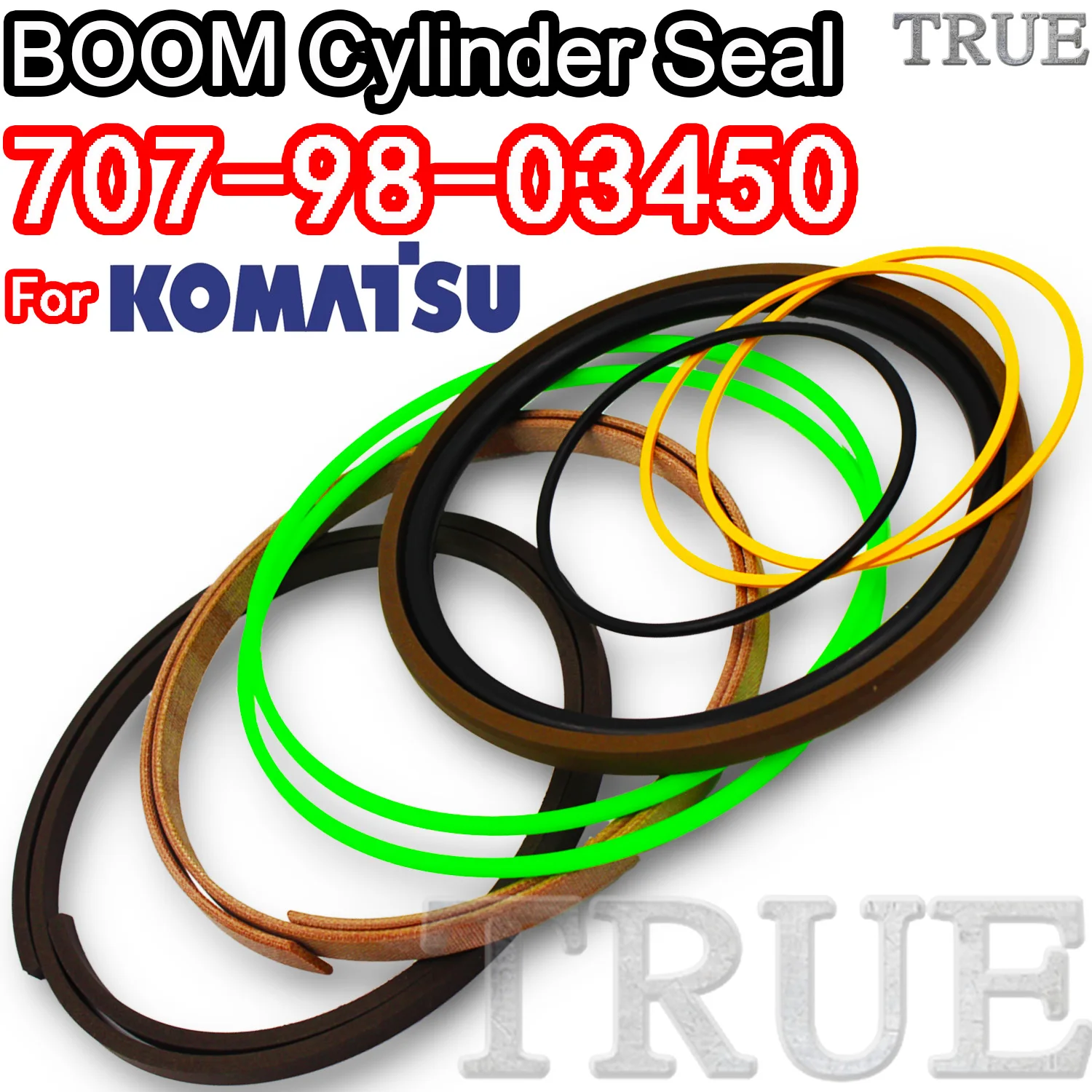 

For KOMATSU 707-98-03450 PC03-2 BOOM 7079803450 Excavator Oil Seals Kit Repair Hydraulic Digger Clamshell Shovel Gasket Nitrile