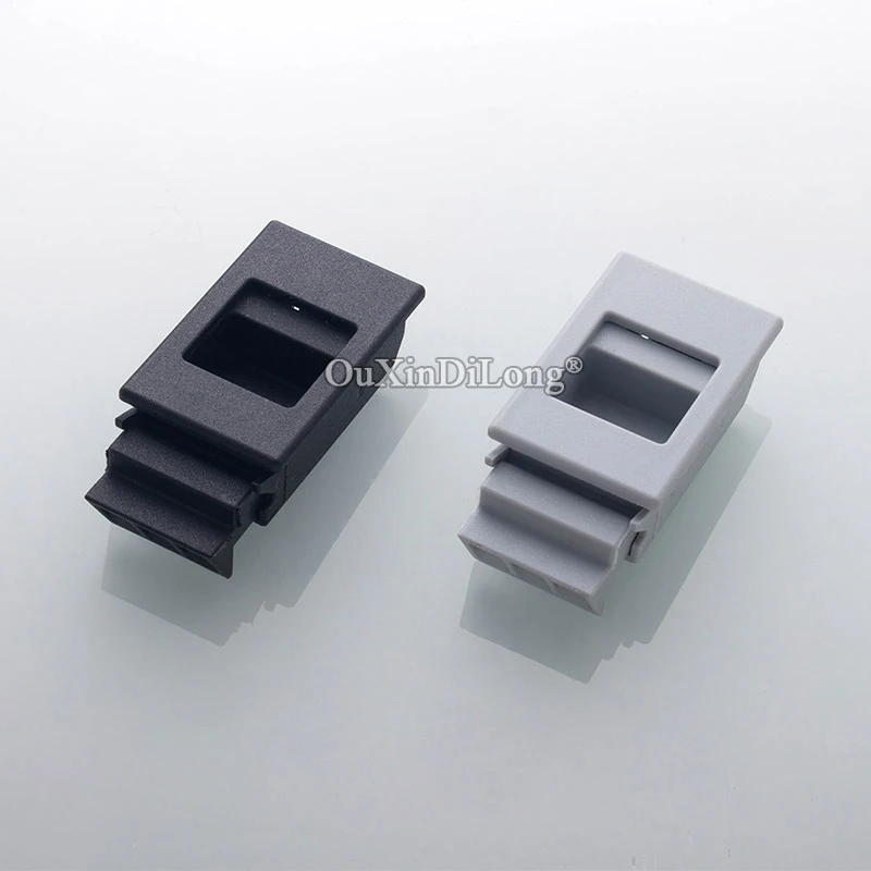 Brand New 100PCS/LOT PA Distribution Box Cabinet Pulls Invisible Hidden Metal Cabinet Pulls Handles Platics Buckle Flush Handles