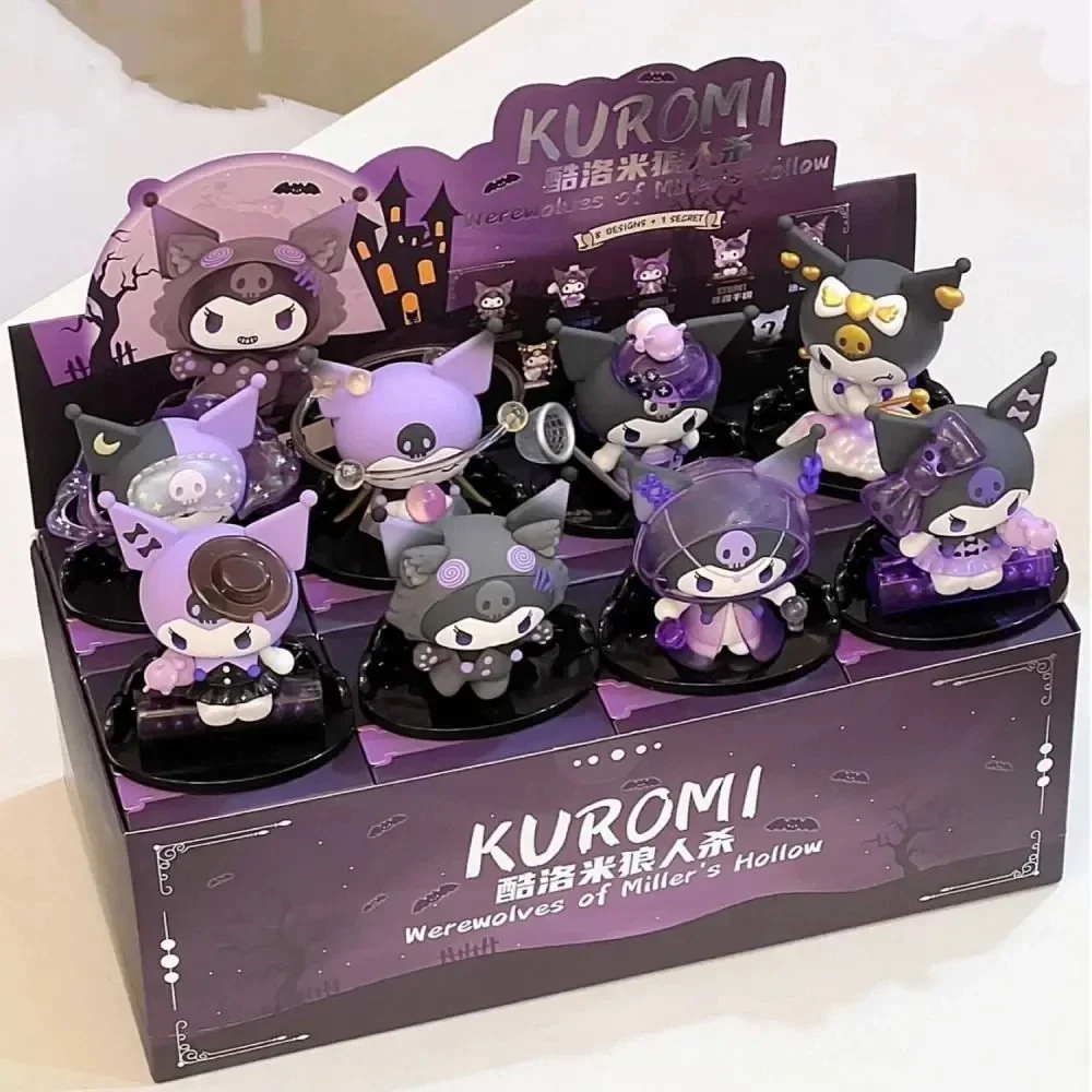 Bandai Sanrio Kuromi Werewolf Kill Series, экшн-фигурки, куклы, аниме-фигурки, сумка-сюрприз, милая модель, коллекция фанатов, глухая коробка
