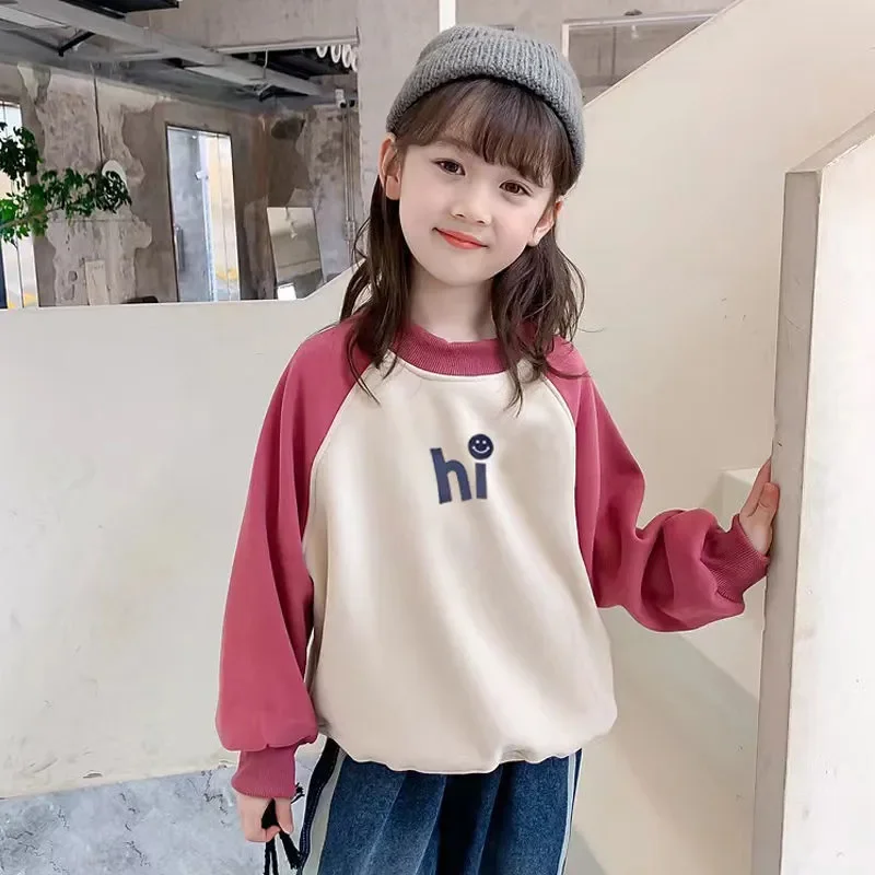 

Girl Hoodie 2023 Kids Fleeces Hoodies Children Loose Sweatshirt Baby Long Sleeve Tops Winter Autumn Spring 2 To12 Year