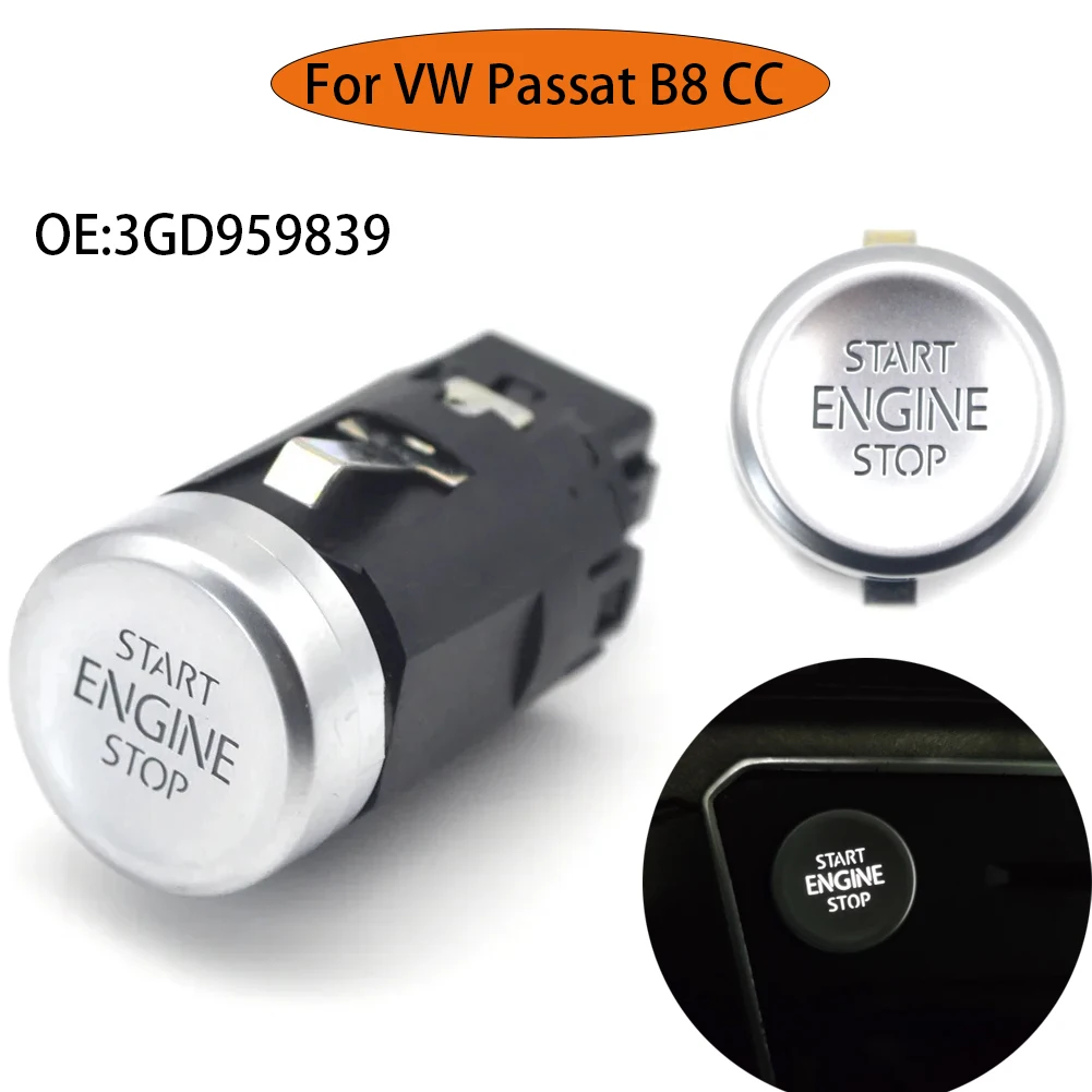 One Button Start Switch Automatic Engine Start Stop Switch 3GD 959 839 3GD959839 For VW Passat B8 CC