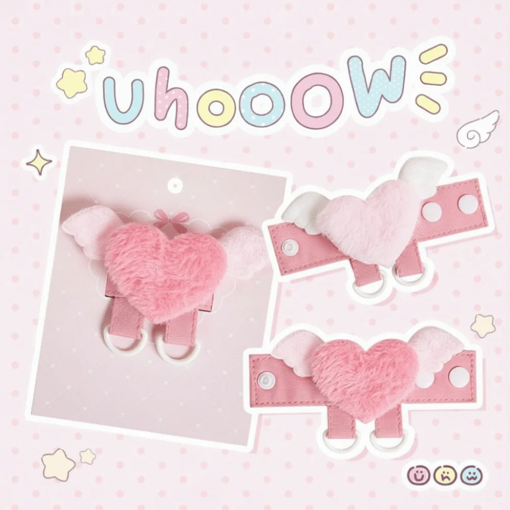 Cute Heart Bag Hanging Buckle Cloud Wing Ita Bag Buckle Love Transparent Bag Extender Buckle Decor Accessories