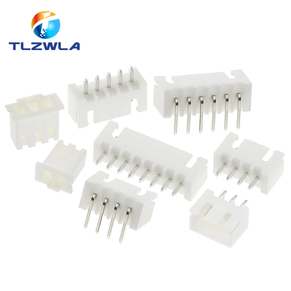 100Pcs JST XH2.54 2/3/4/5 Pin Terminals Plastic Shell Male Plug + Female Socket Wire Connector XH 2.54 2P 3P 4P 5P-14P