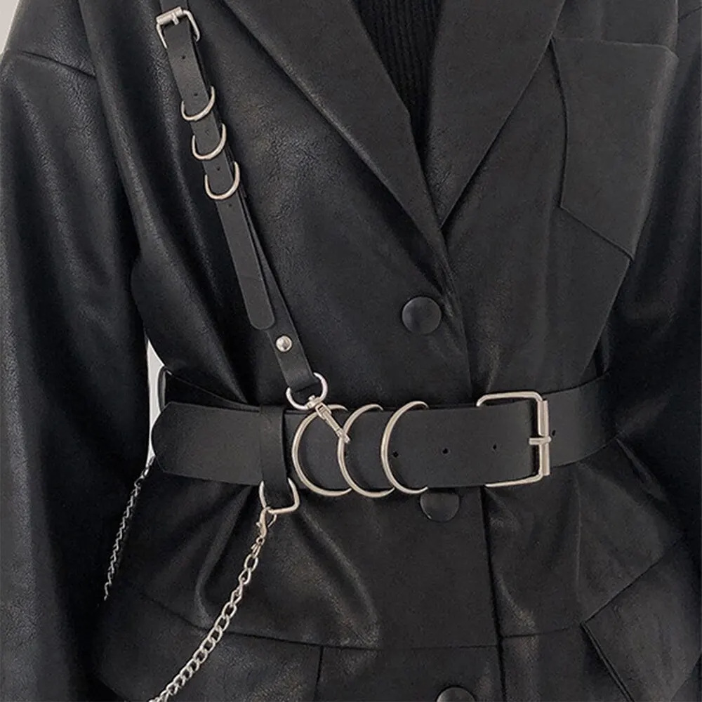 1 Stück mit schwarzem Damen gürtel Punk Gürtel