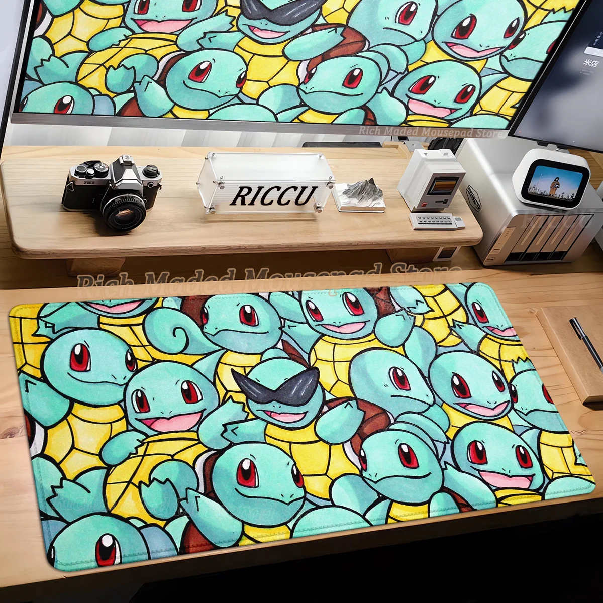 

HD Gaming Keyboard Rug Laptop Japan Cool Anime Mouse Pad XXL P-pokemon Desk Mat PC Squirtles Gamer Cabinet Extended Mousepad Rug