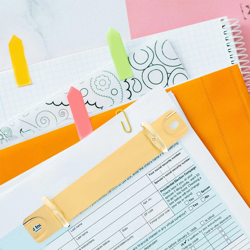 2 قطعة العالمي فضفاضة ورقة الموثق خواتم معدنية انفصال ثقبين كليب استبدال ملزمة كليب ل دفتر منظم وثائق