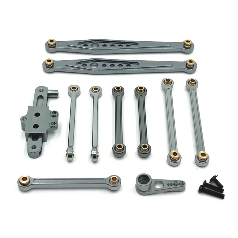 ترقية معدنية ذراع التوجيه قضيب ثابت مجموعة التوجيه RC قطع غيار السيارات مناسبة ل WLtoys 124006 12423 12427 12428 RC اكسسوارات السيارات